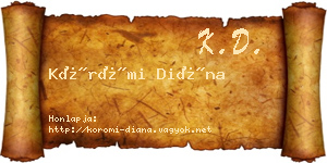 Körömi Diána névjegykártya